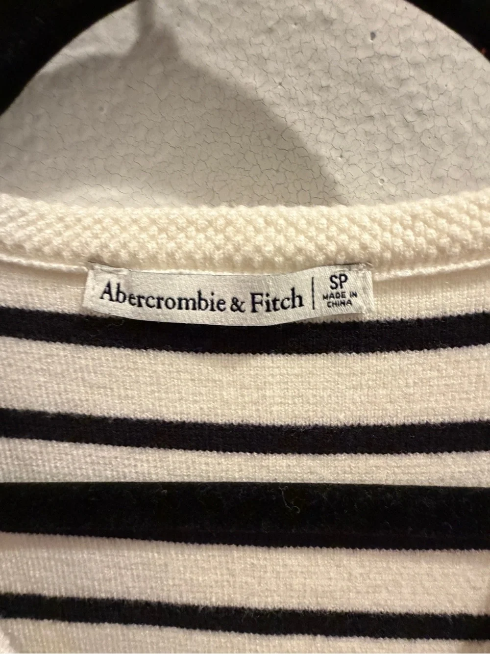 NWOT Abercrombie & Fitch Cream and Black Striped Button-Front Tank
